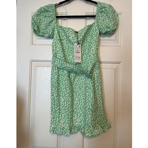 Zara Floral Linen Dress